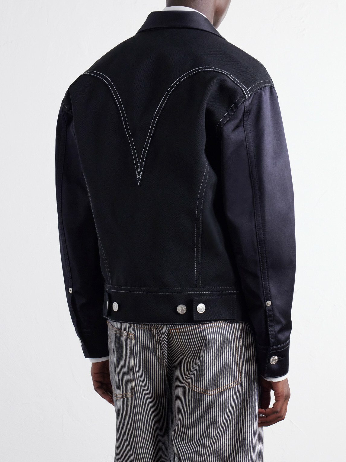 Junya Watanabe - Levi's Satin-Trimmed Wool-Twill Jacket - Black