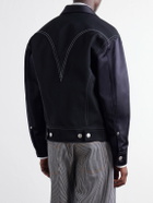 Junya Watanabe - Levi's Satin-Trimmed Wool-Twill Jacket - Black