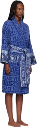 Versace Blue 'I Heart Baroque' Bathrobe