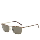 Saint Laurent Sunglasses Saint Laurent SL 795 Joe Sunglasses in Gold/Grey 