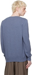 Ghiaia Cashmere Blue Crewneck Sweater
