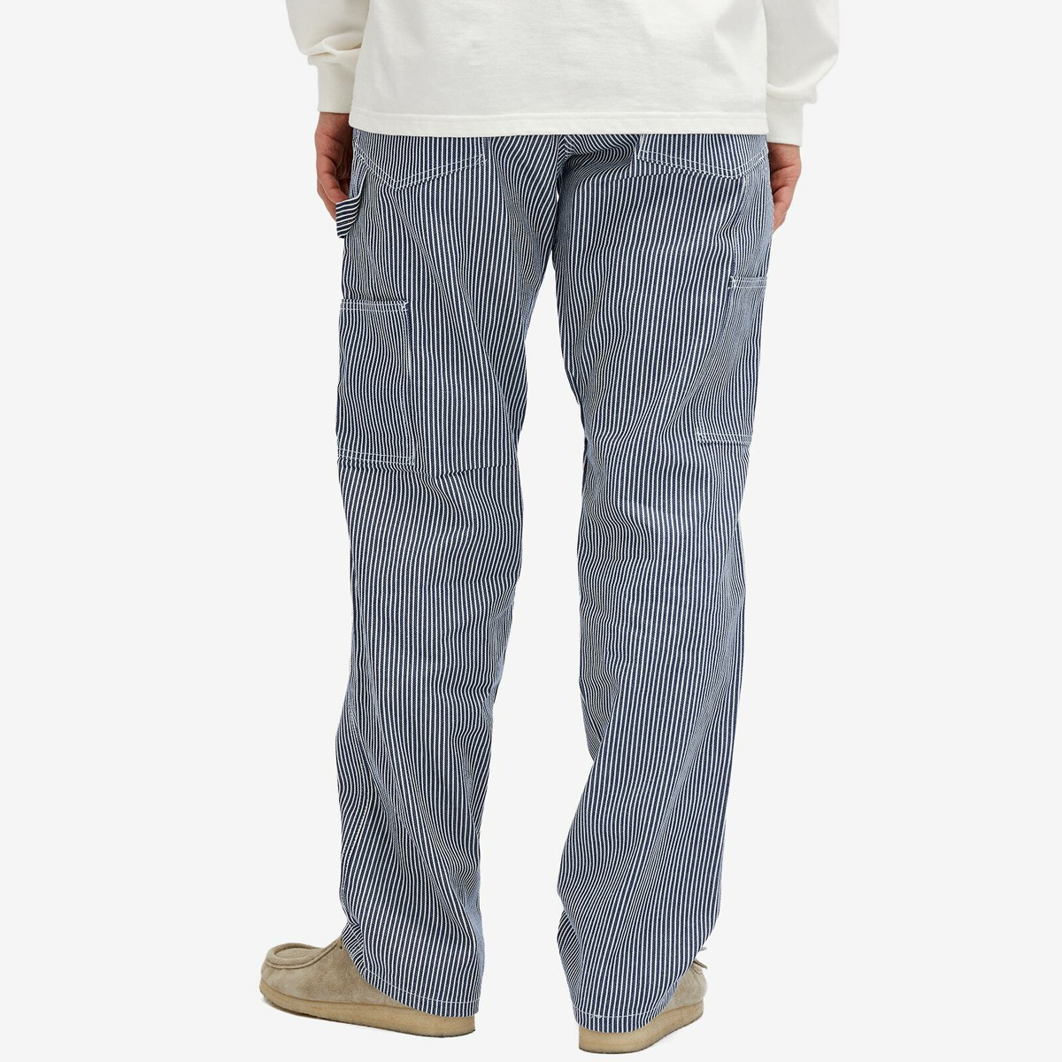 Stan Ray Men's Double Knee Painter Pants in Hickory Stripe