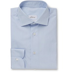 Brioni - Light-Blue Slim-Fit Striped Cotton Shirt - Blue