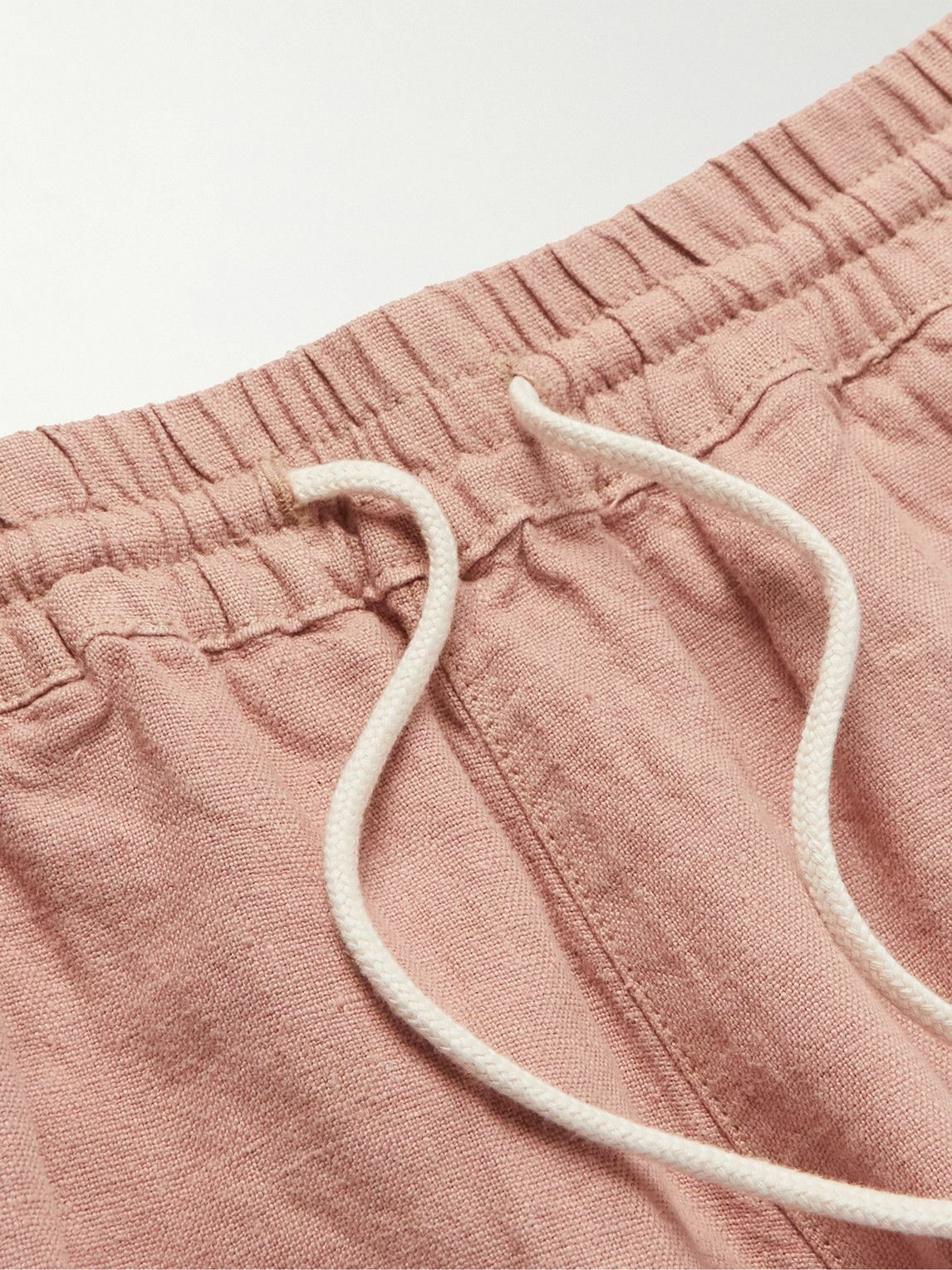 La Paz - Pestana Straight-Leg Linen Drawstring Shorts - Orange