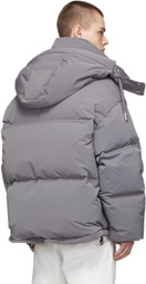 AMI Alexandre Mattiussi Grey Polyester Down Jacket