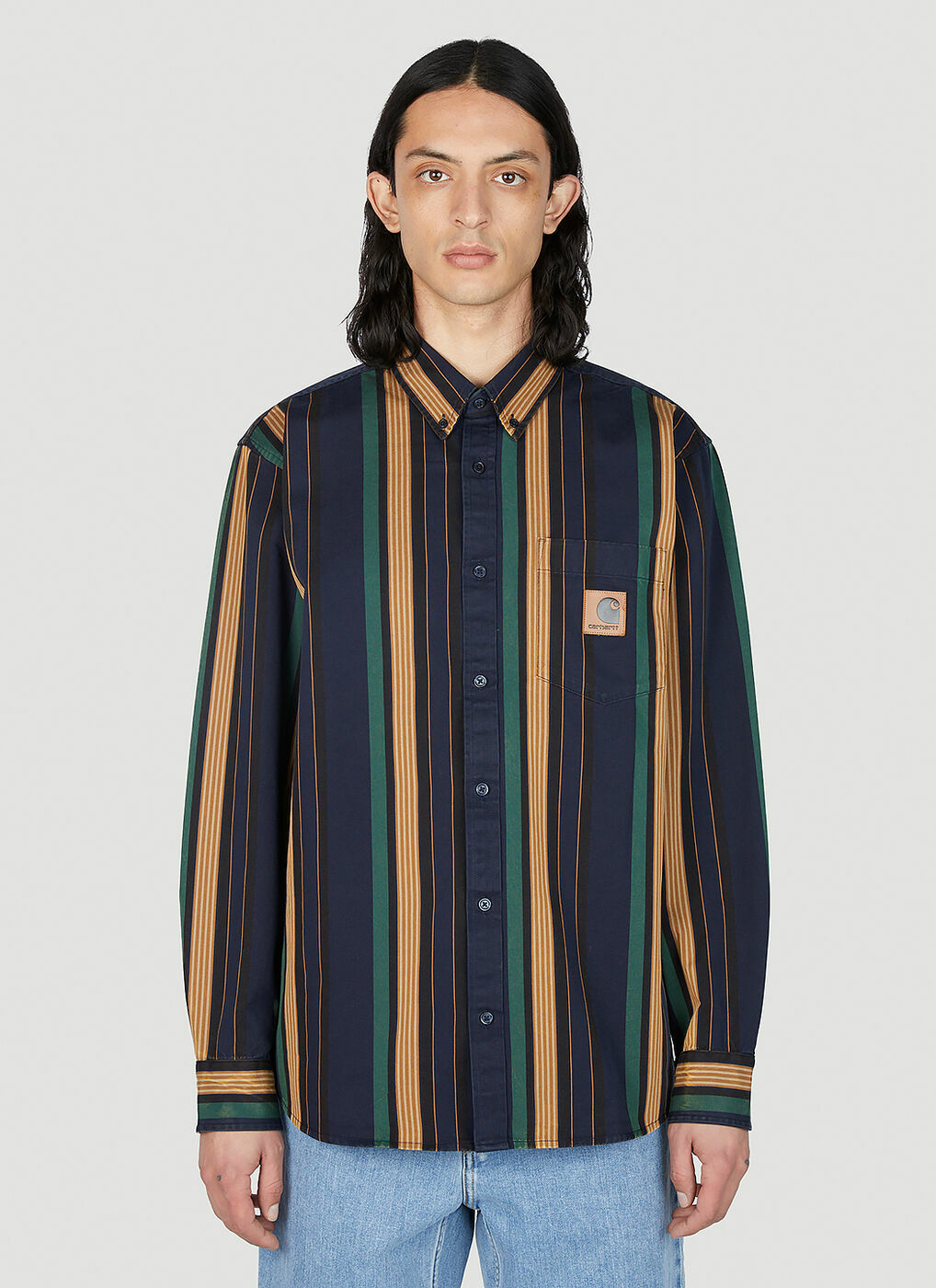 Carhartt WIP - Dorado Stripe Shirt in Navy Carhartt WIP