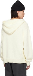 RICE NINE TEN Off-White Cut Off Hoodie