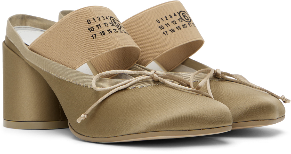 Satin Logo Ballet Mule MM6 Maison Margiela