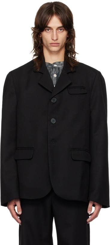 Photo: Edward Cuming Black Hunched Tailored Blazer