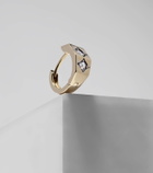 Marie Lichtenberg Ecrou Small 18kt gold single hoop earring with diamonds