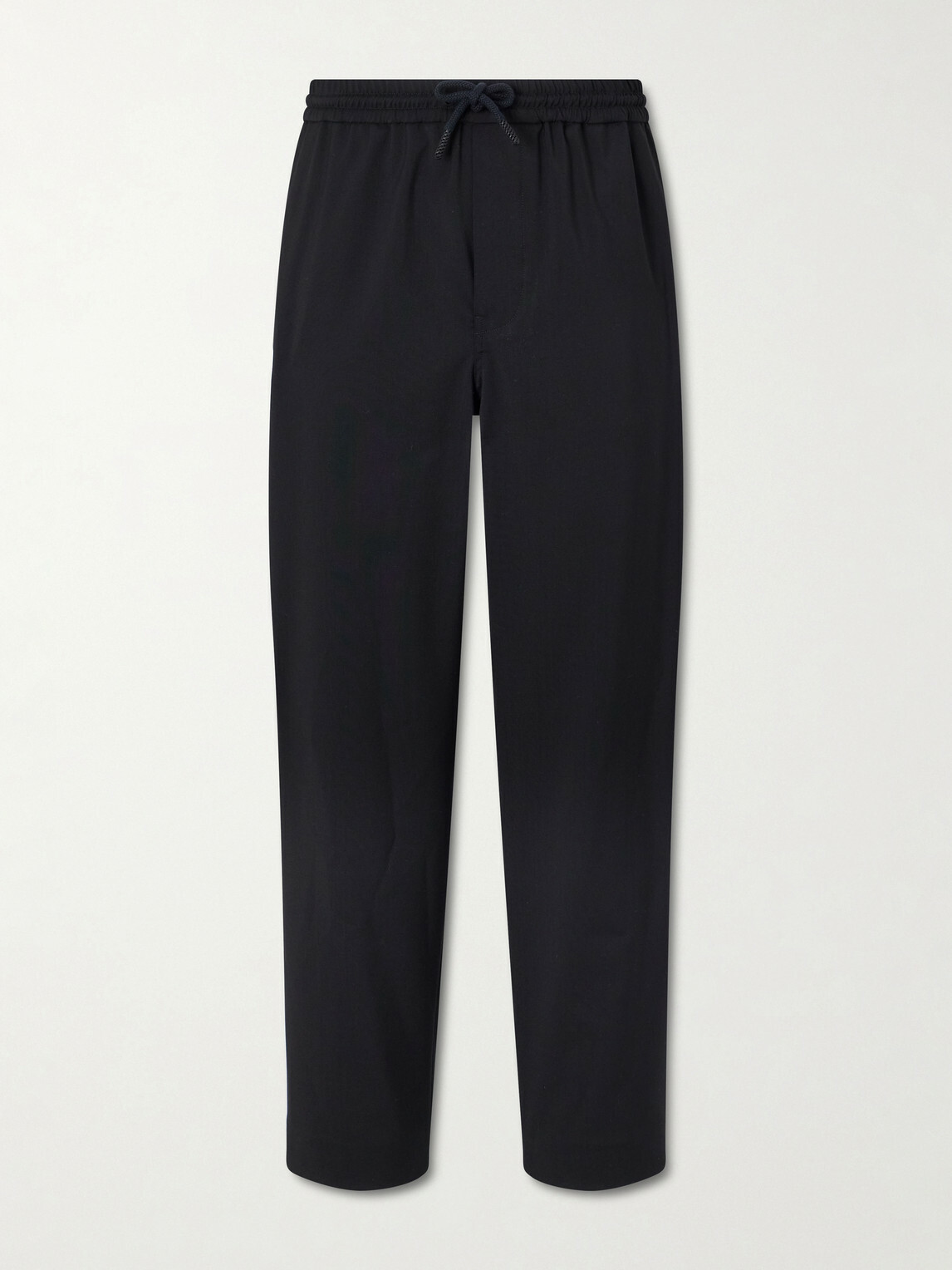 LOEWE - Straight-Leg Wool Drawstring Trousers - Black