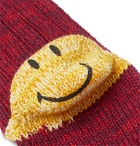 KAPITAL - Smiley Cotton and Hemp-Blend Socks - Red