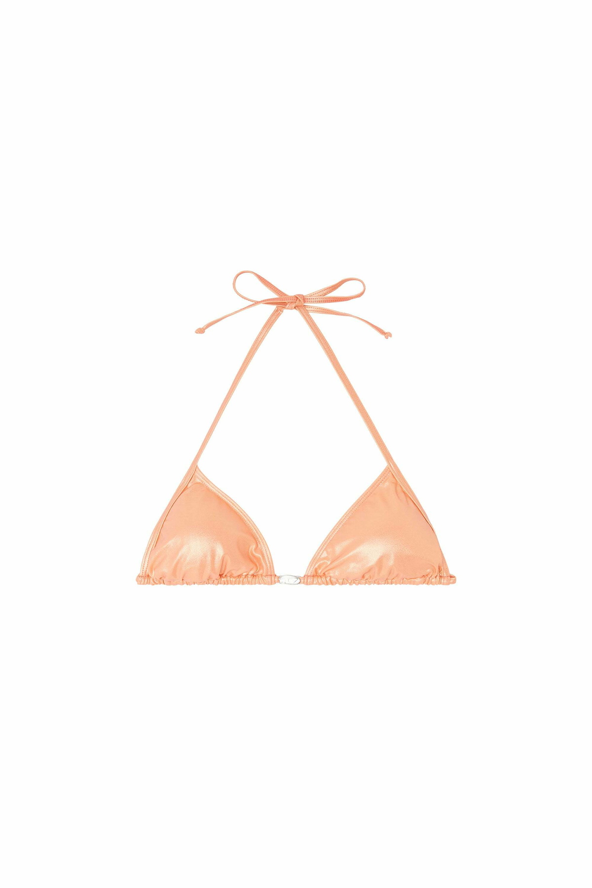 Diesel Triangle bikini top in shimmery fabric - Bras Womens in Orange