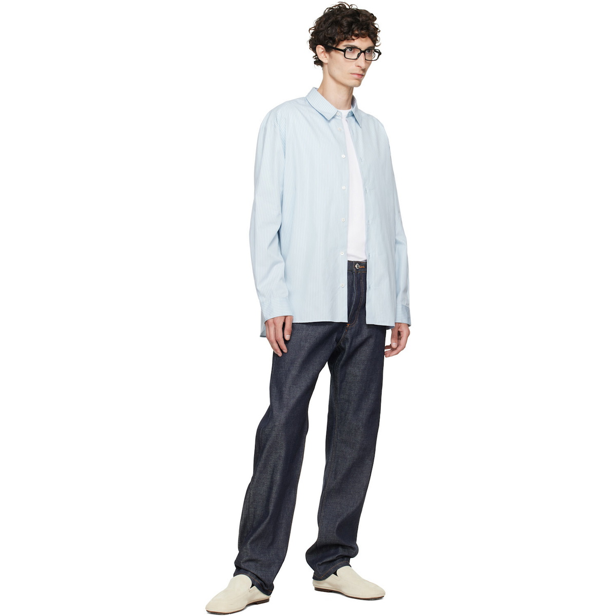 A.P.C. Blue & Gray Malo Shirt