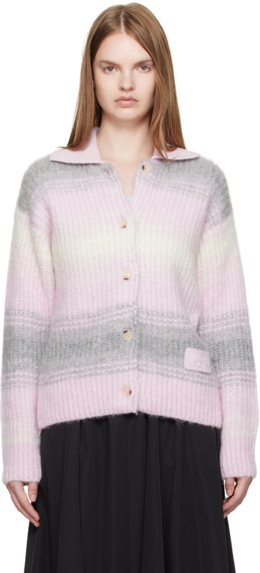 Photo: Kenzo Pink Kenzo Paris 'KENZO Speed Stripe' Cardigan