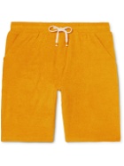 Altea - Perry Straight-Leg Cotton-Terry Drawstring Shorts - Orange