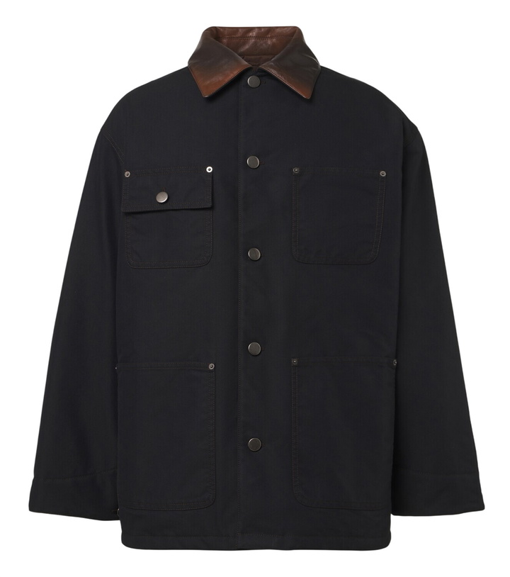 Photo: Prada Leather-trimmed technical cotton-blend jacket