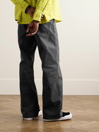 Acne Studios - Palma Straight-Leg Pigment-Dyed Cotton-Canvas Trousers - Gray