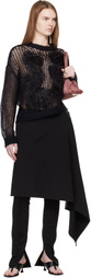 The Attico Black Light Mohair Feather Sweater