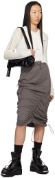 lesugiatelier Gray Adjustable Midi Skirt