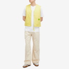 Acne Studios Men's Ohada Canvas Vest in Dusty Yellow