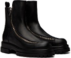 424 Black Zip Boots