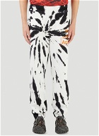 Tie-Dye Pro 64 Track Pants in White and Black
