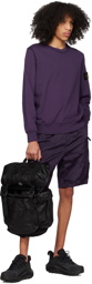 Stone Island Purple Concealed Drawstring Shorts