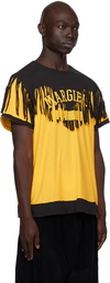 Maison Margiela Black & Yellow Décortiqué Fringe T-Shirt