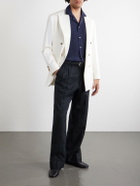 Thom Sweeney - Camp-Collar Silk Shirt - Blue