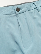 Onia - Straight-Leg Stretch-Chambray Shorts - Blue