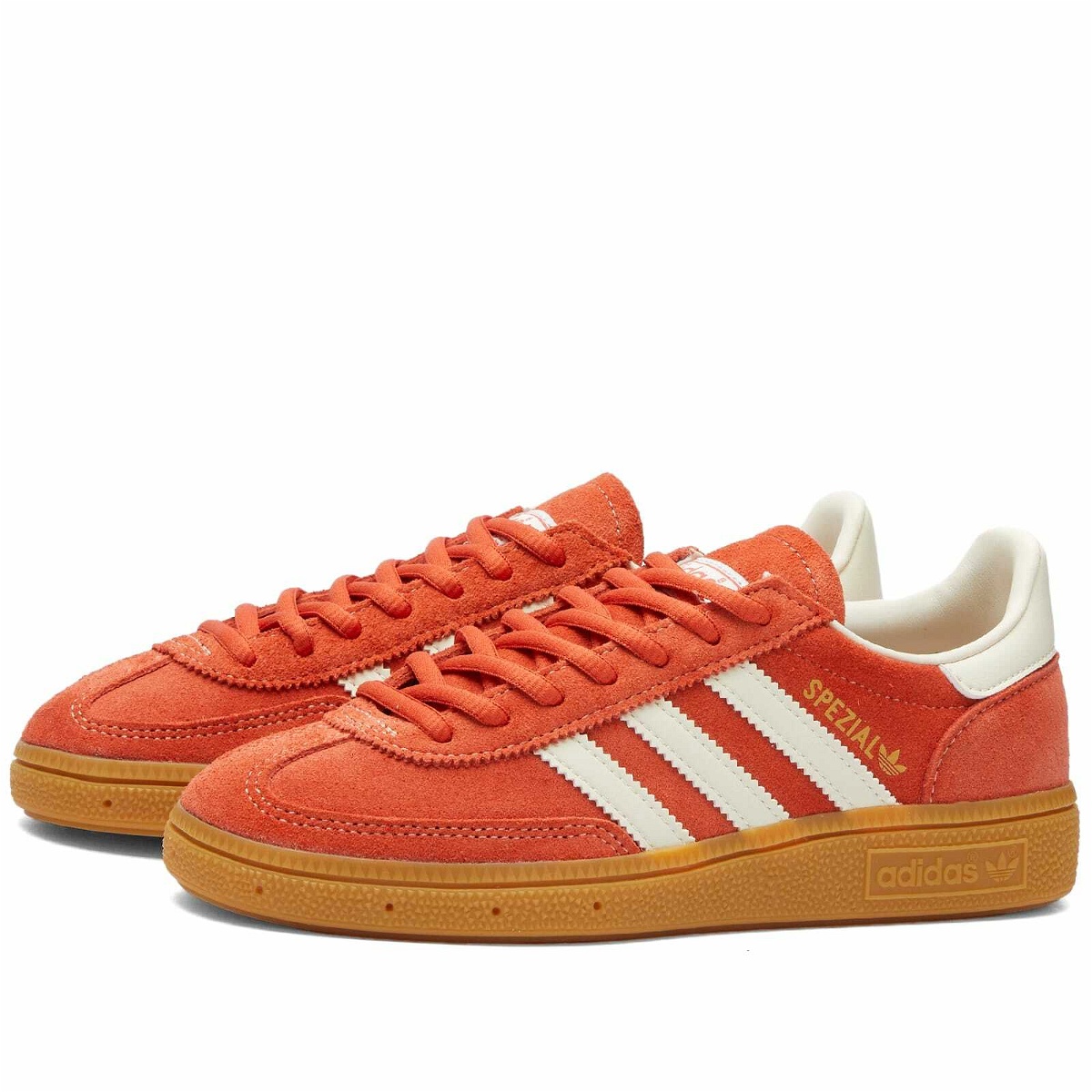 Photo: Adidas Handball Spezial Sneakers in Preloved Red/Cream White/Crystal White
