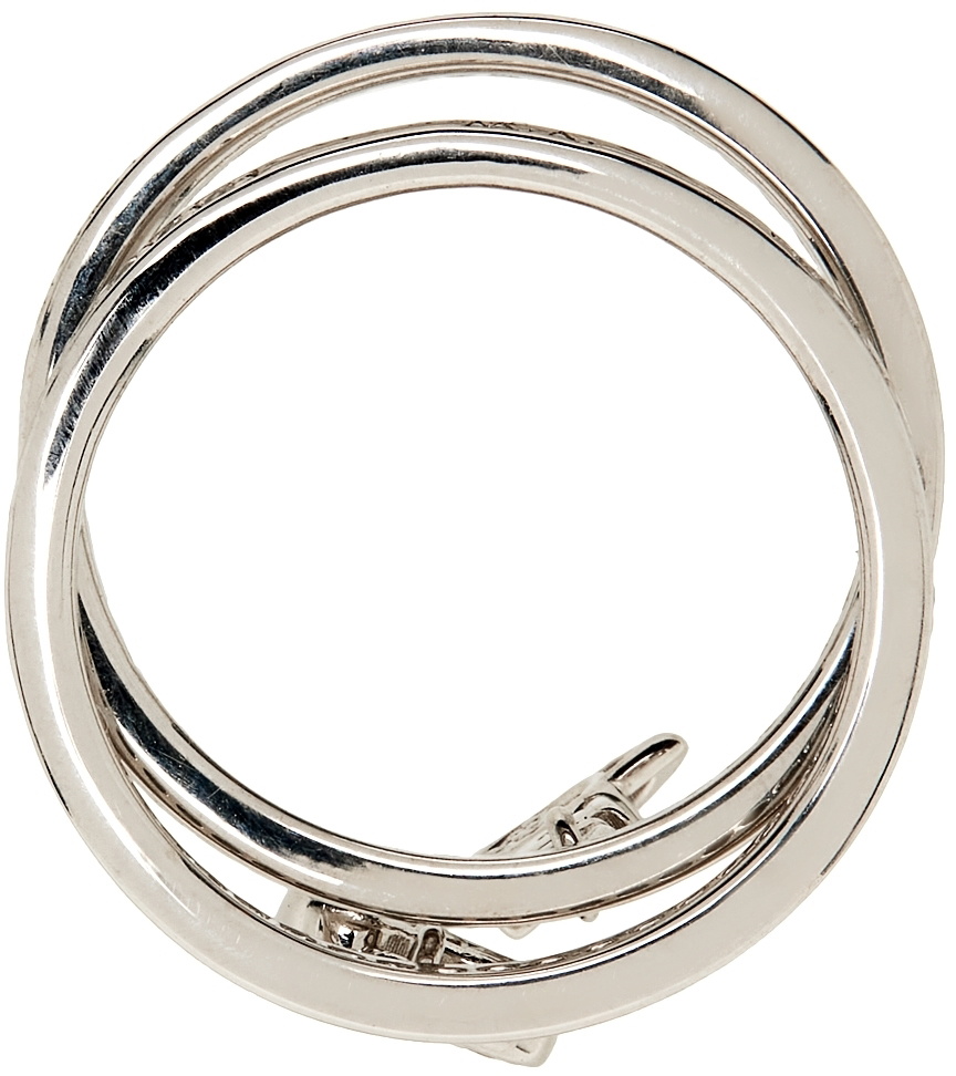 VIVIENNE WESTWOOD Women's New Belt Ring in Silver and Crystal