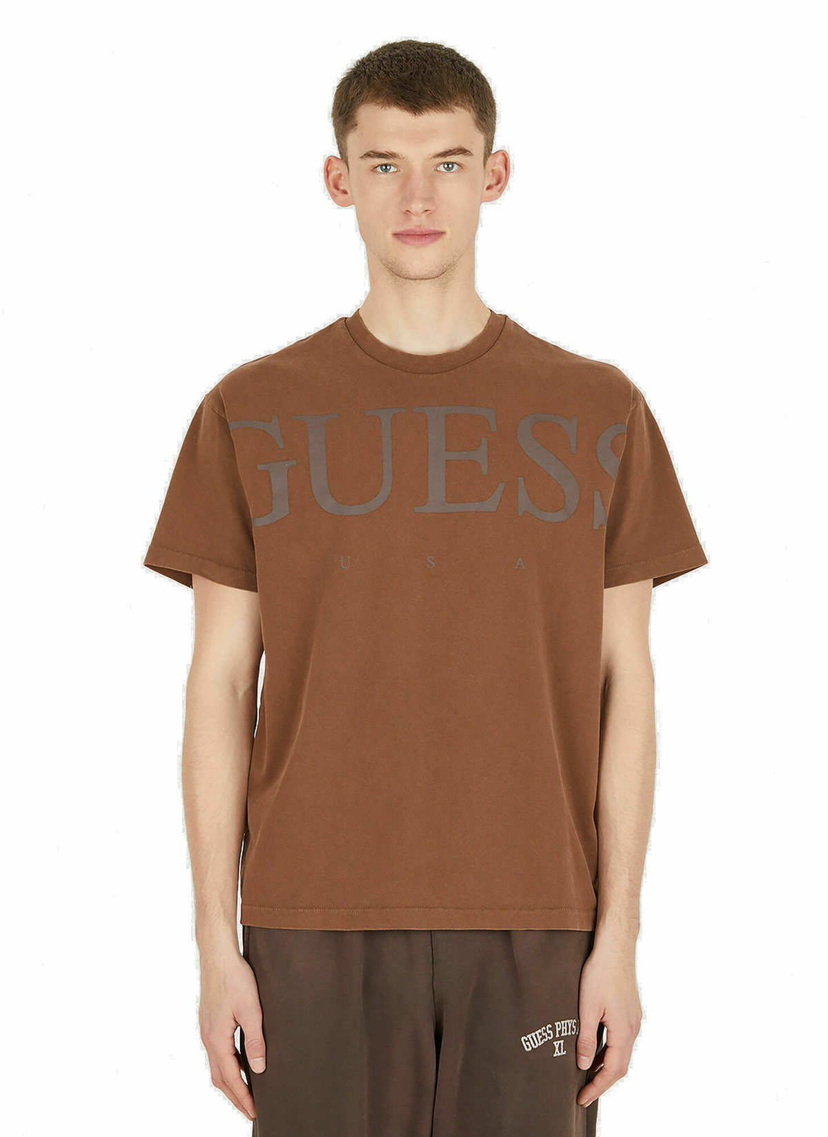 Brown hot sale guess shirt