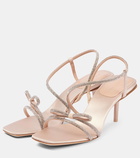 Max Mara Crystalsa embellished satin sandals