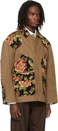 Simone Rocha Khaki Patchwork Workwear Field Jacket