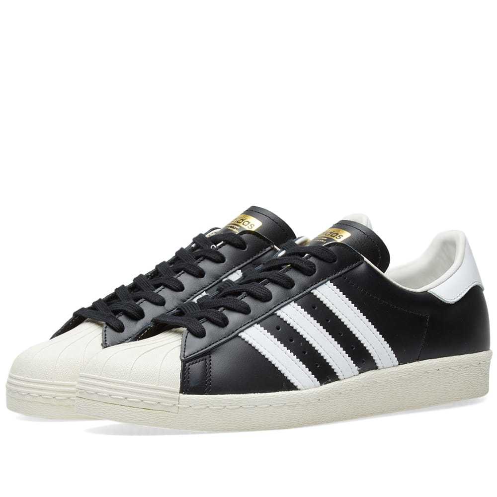 Adidas superstar 80s black white & chalk hotsell