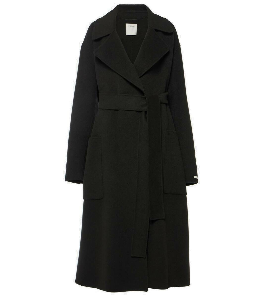 SPORTMAX Veleno Double Breast Belted Wool Coat Sportmax
