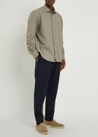Herno Wool and Silk-blend Overshirt Light Grey