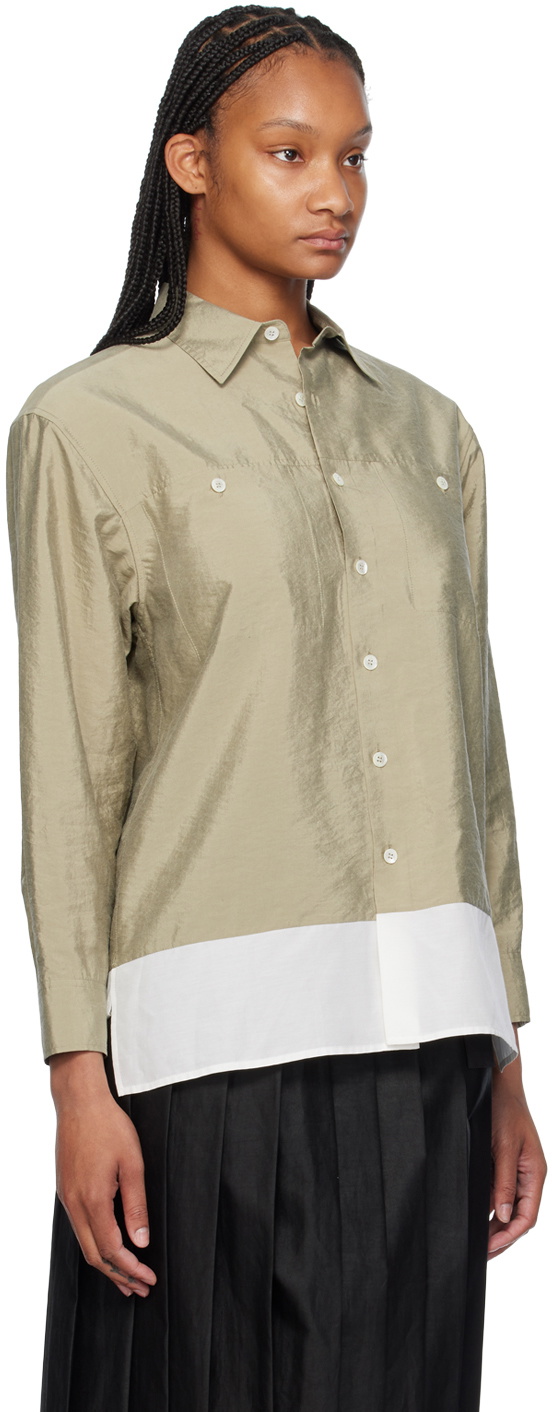 UMBER POSTPAST Green Paneled Shirt