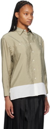 UMBER POSTPAST Green Paneled Shirt