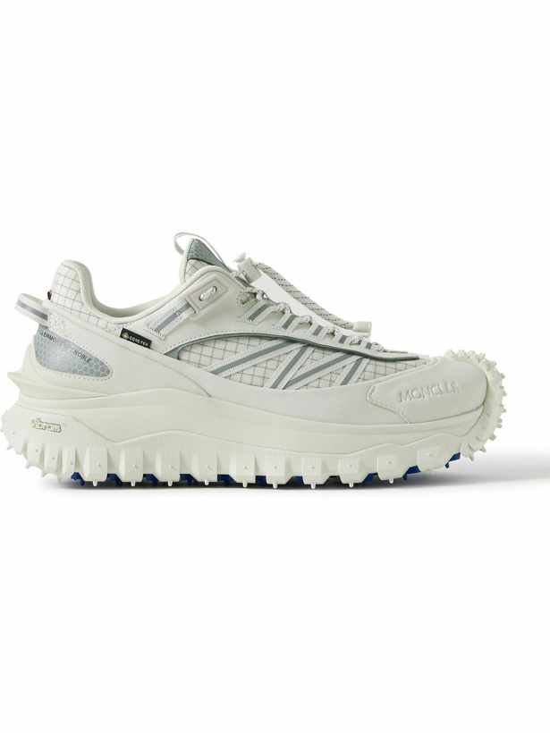 Photo: Moncler - Trailgrip GTX Leather-Trimmed Ripstop and Canvas Sneakers - Neutrals