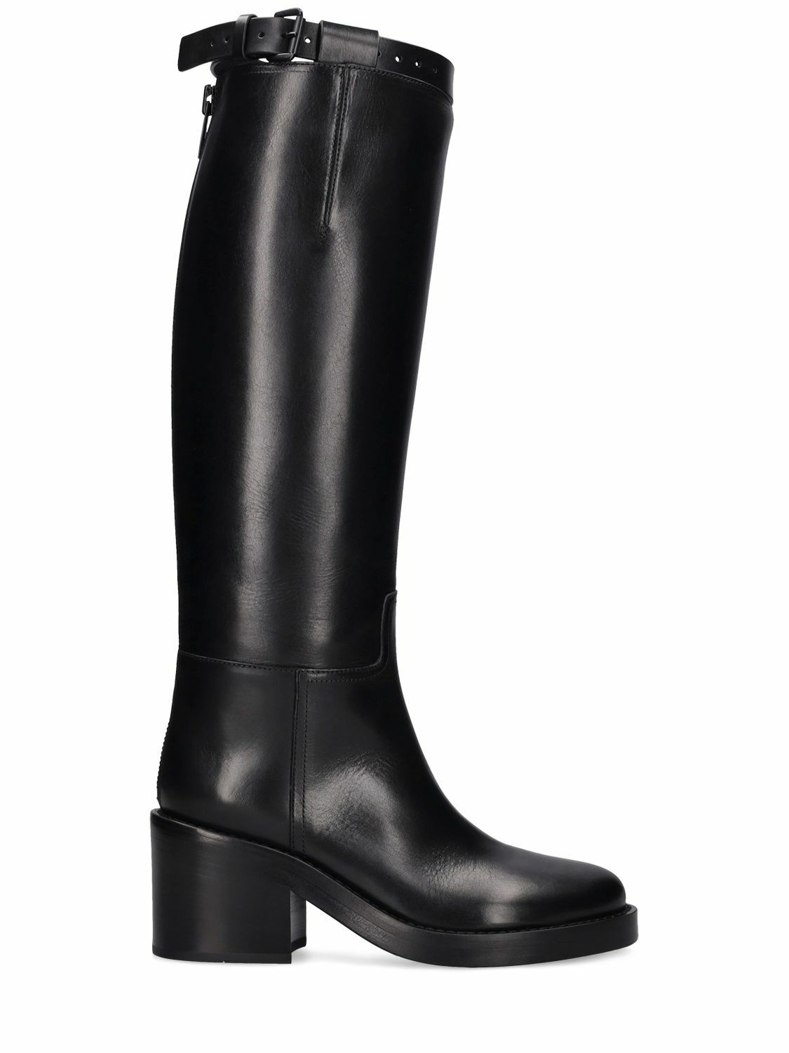 50mm Owena Leather Tall Boots