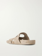 LOEWE - Paula's Ibiza Ease Monogram Suede Slides - Neutrals