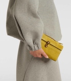 Savette Symmetry Pochette suede tote bag