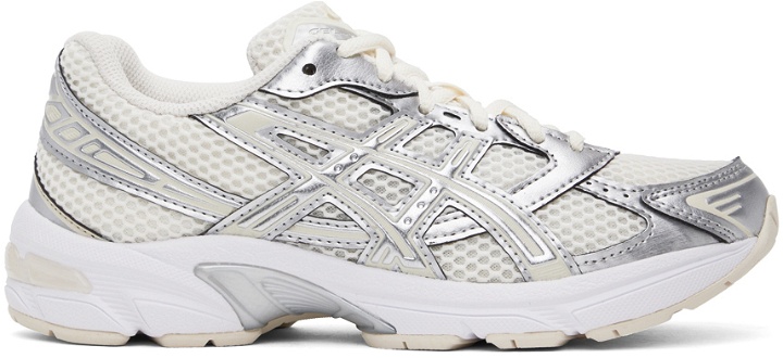 Photo: Asics Off-White & Silver Gel-1130 Sneakers