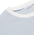nanamica - Striped Cotton and COOLMAX-Blend Seersucker T-Shirt - Blue