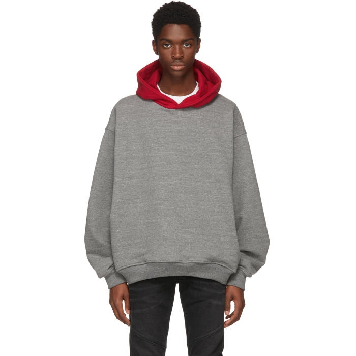Photo: Fear of God Grey and Red Everyday Hoodie