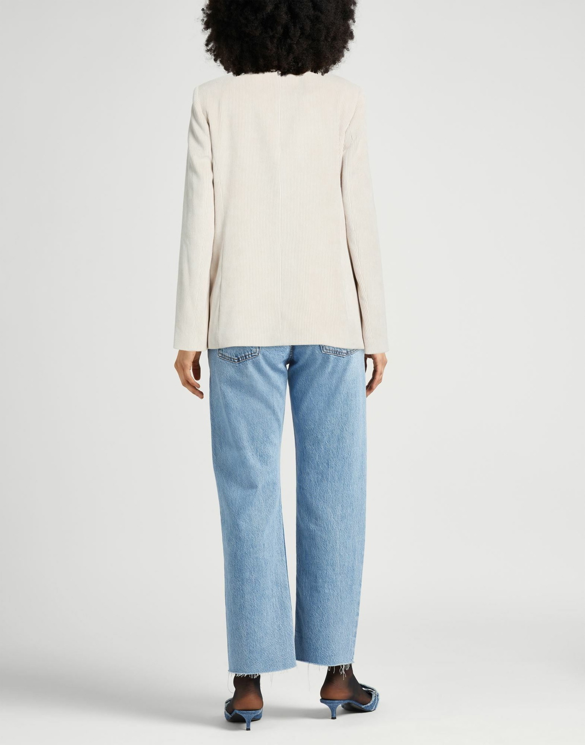Manila Grace Womens Blazer in Cream