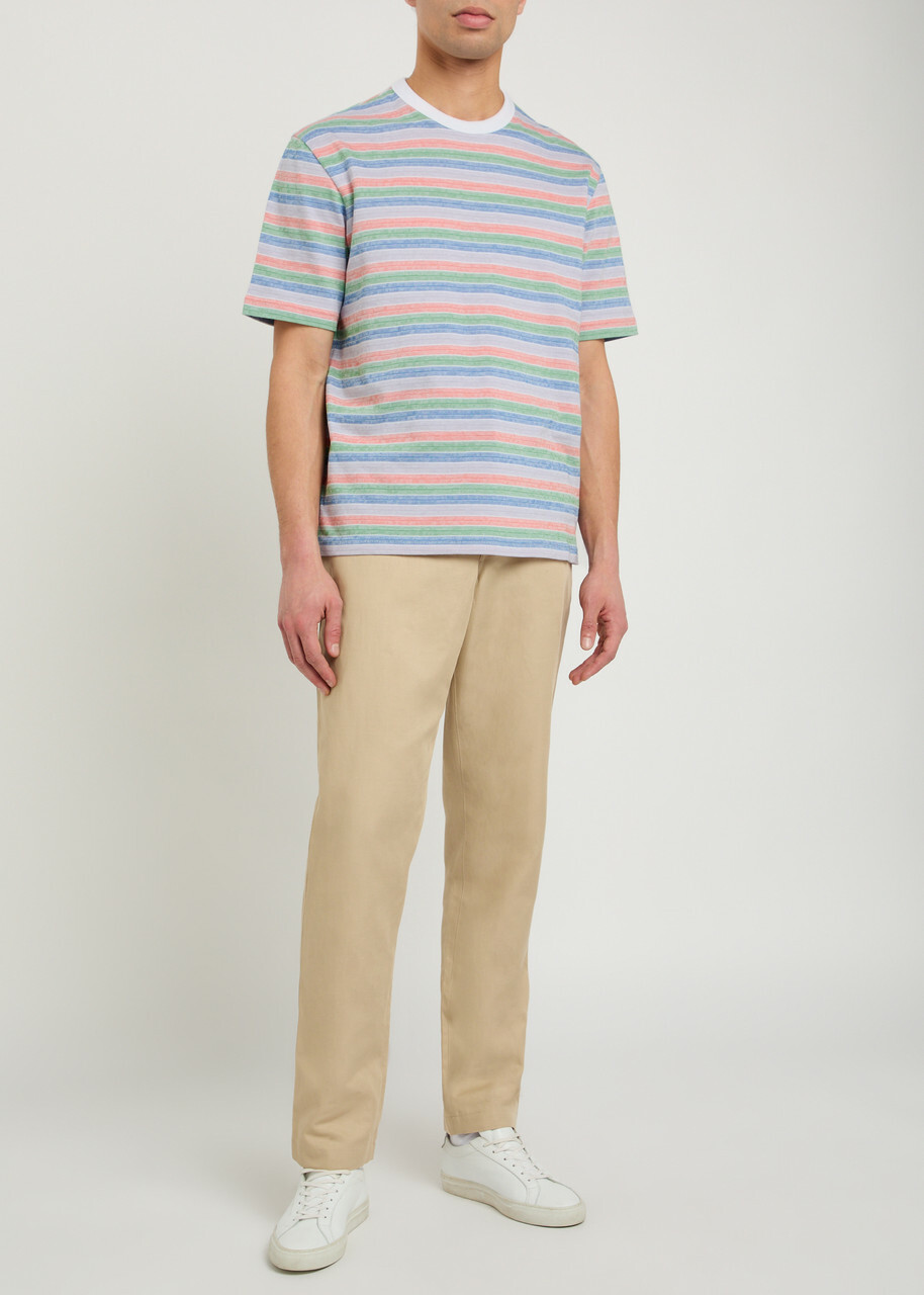 PS Paul Smith Striped Stretch-cotton T-shirt Multicoloured 1